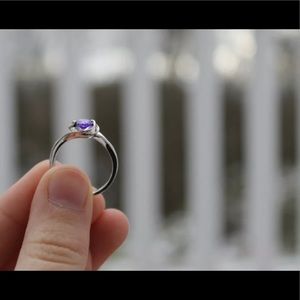 NWOT: PURPLE VIOLET LAVENDER & SILVER RING JEWELRY